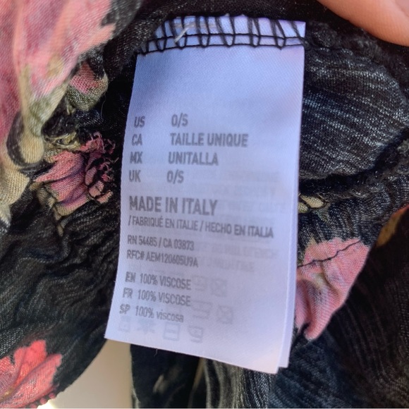 Don’t Ask Why floral cropped mutton Angel sleeve viscose cottage boho top OS - Picture 12 of 14